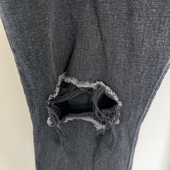 Abercrombie & Fitch Curve Love Jeans Women's 33/16 The Mom High Rise Black Y2K - Picture 2 of 13